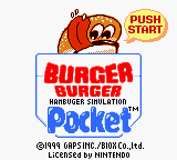 Burger Burger Pocket (Japan) Title Screen